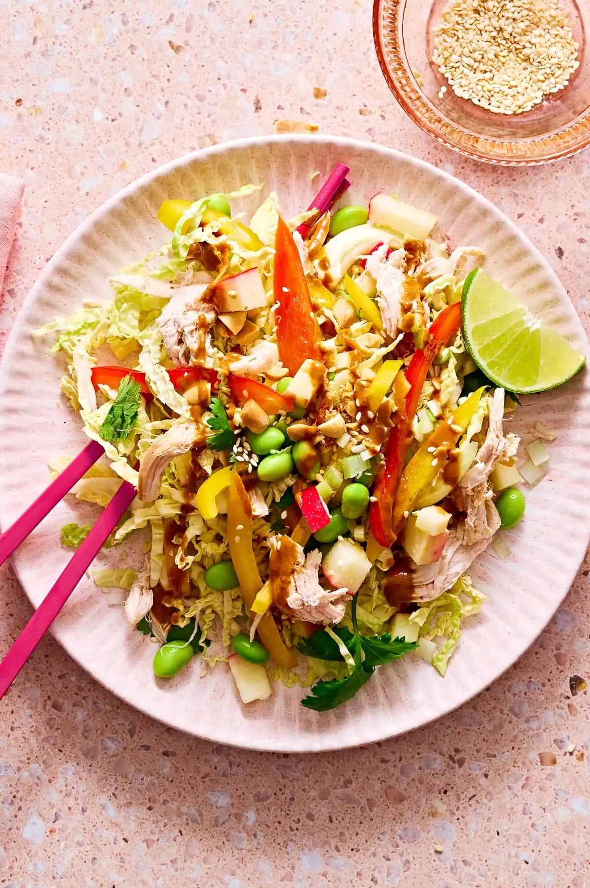 High-Protein Thai Chicken Salad with Peanut-Lime Dressing